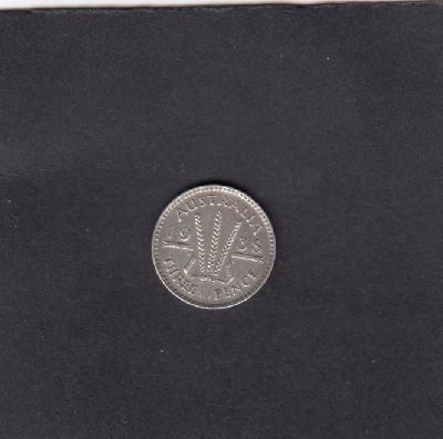 Beschrijving: 3 Pence GEORGIUS VI